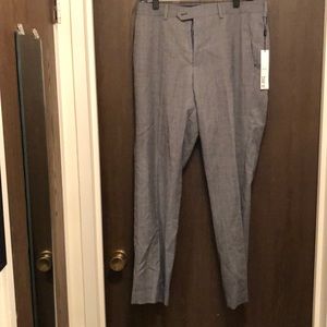 Bar III gray striped dress pants